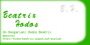 beatrix hodos business card